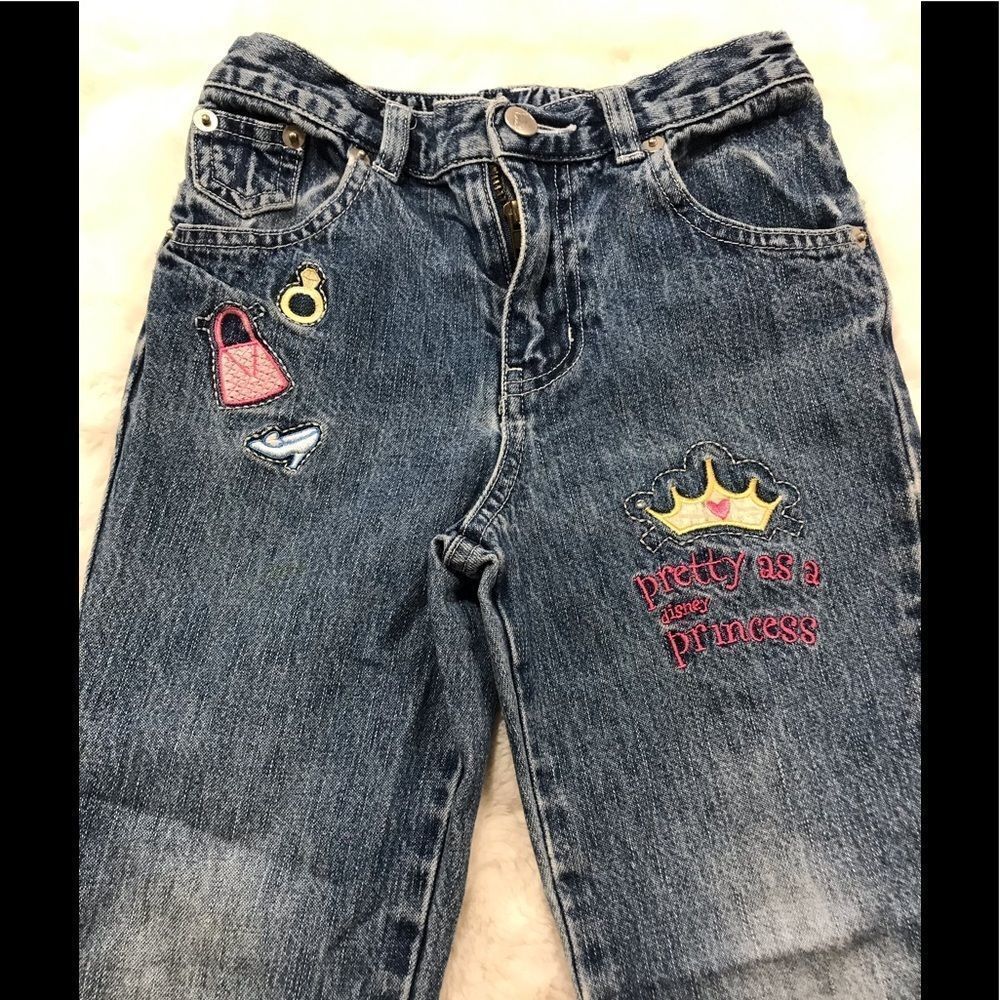 Disney denim jeans with cute patches - Picture 1 of 3